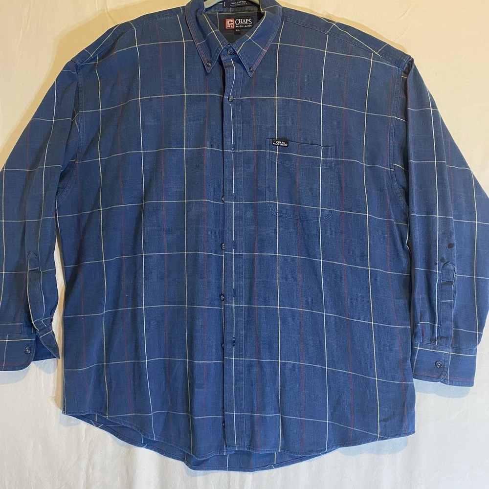 Chaps Ralph Lauren Shirt Mens XXL Size Long Sleeve Button Down Lot of 2